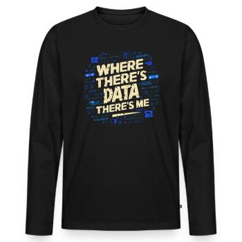 Backend-Entwickler Programmierung Softwareprogrammierer - Männer Premium Bio Langarmshirt - Schwarz - Vorne - Nico (187cm)