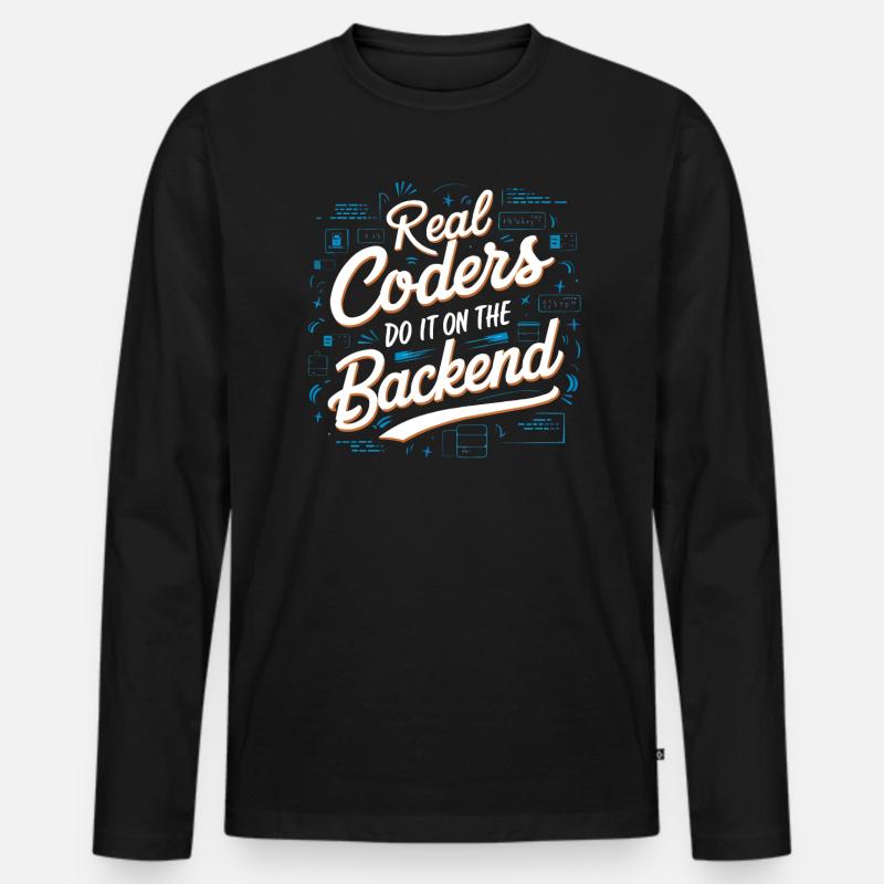 Programmeur logiciel de programmation backend T-shirt manches longues Premium bio Homme