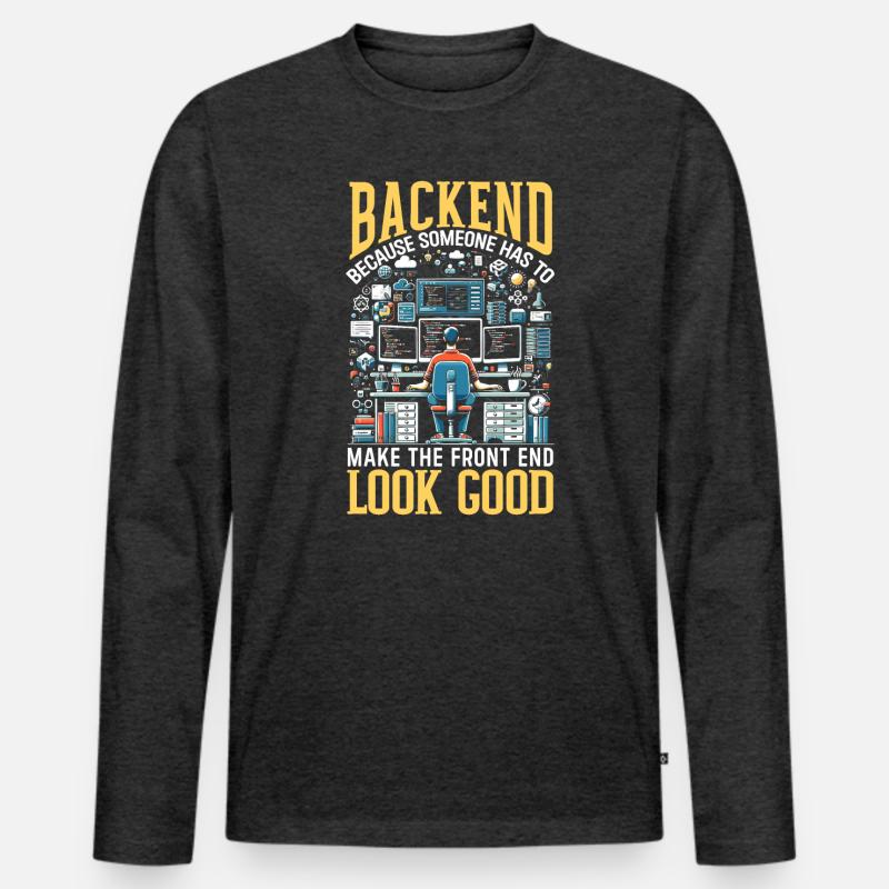 Backend-Entwickler Programmierung Softwareprogrammierer Männer Premium Bio Langarmshirt