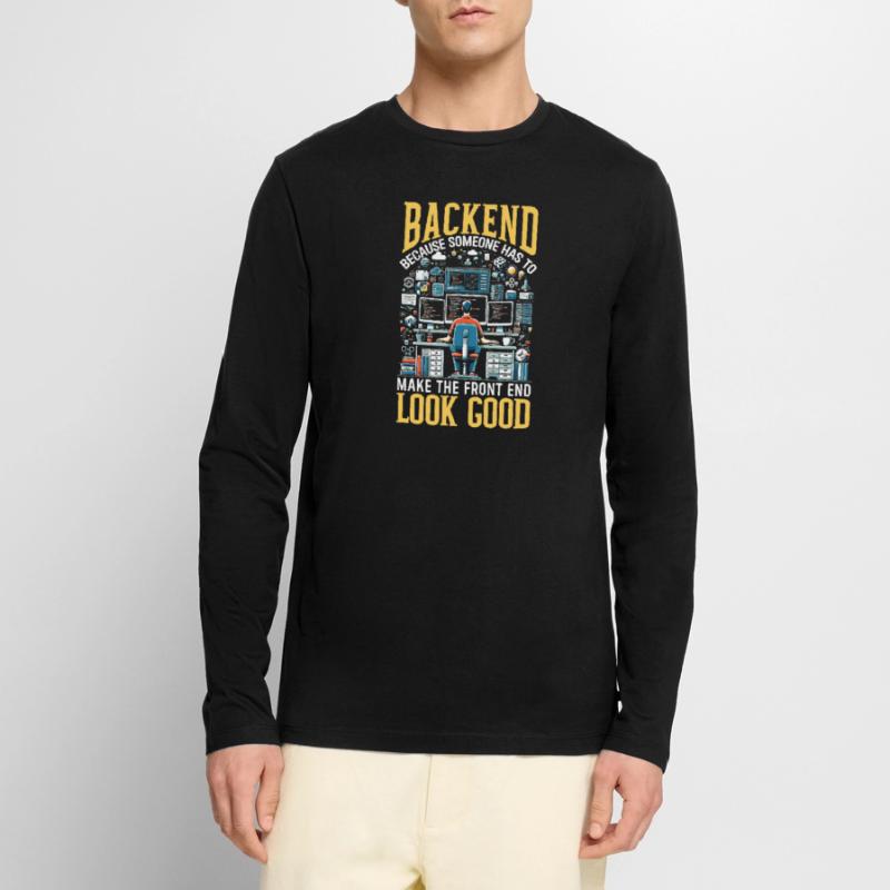 Backend Developer Programming Software Programmer Men's Premium Organic Long Sleeve Shirt