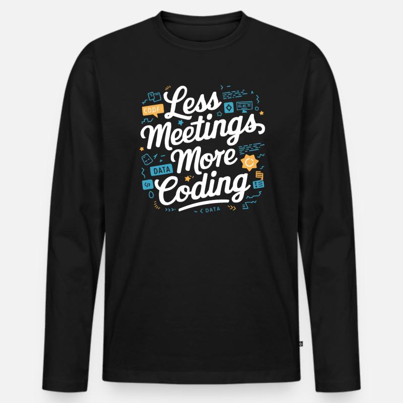 Backend-Entwickler Programmierung Softwareprogrammierer - Männer Premium Bio Langarmshirt - Schwarz