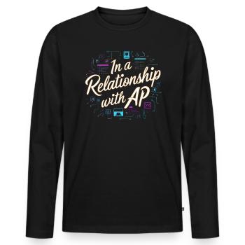 Backend-Entwickler Programmierung Softwareprogrammierer - Männer Premium Bio Langarmshirt - Schwarz - Vorne - Nico (187cm)