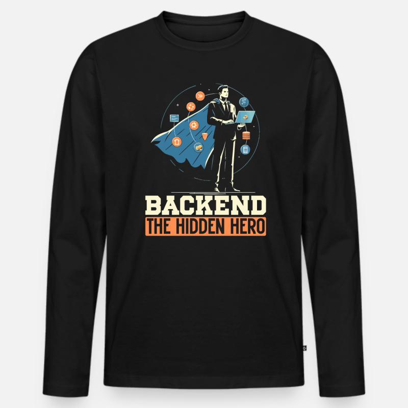 Backend-Entwickler Programmierung Softwareprogrammierer Männer Premium Bio Langarmshirt