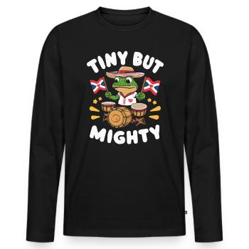 Coqui Frog Puerto Rico Pride Boricua Puerto Rican - Men's Premium Organic Long Sleeve Shirt - black - Front - Nico (187cm)