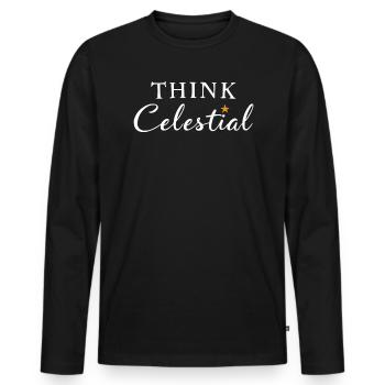 Kosmische Energie Lebensenergie Universelle Kraft - Männer Premium Bio Langarmshirt - Schwarz - Vorne - Nico (187cm)