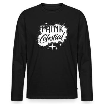 Kosmische Energie Lebensenergie Universelle Kraft - Männer Premium Bio Langarmshirt - Schwarz - Vorne - Nico (187cm)