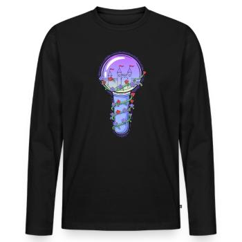 K-Pop Musique pop coréenne Corée du Sud Kpop Lightstick - T-shirt manches longues Premium bio Homme - noir - Devant - Nico (187cm)