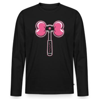 K-Pop Korean Pop Music South Korea Kpop Lightstick - Men's Premium Organic Long Sleeve Shirt - black - Front - Nico (187cm)