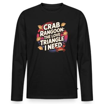 Krabben Rangun Liebhaber Amerikanisch Chinesisch Meeresfrüchte - Männer Premium Bio Langarmshirt - Schwarz - Vorne - Nico (187cm)