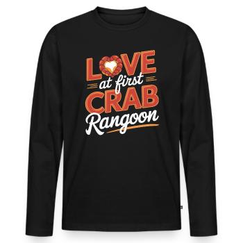 Krabben Rangun Liebhaber Amerikanisch Chinesisch Meeresfrüchte - Männer Premium Bio Langarmshirt - Schwarz - Vorne - Nico (187cm)