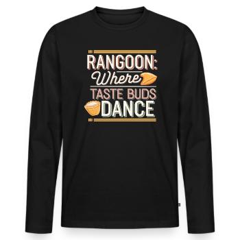 Crab Rangoon Lover American Chinese Sea Food - Men's Premium Organic Long Sleeve Shirt - black - Front - Nico (187cm)