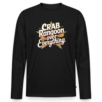 Krabben Rangun Liebhaber Amerikanisch Chinesisch Meeresfrüchte - Männer Premium Bio Langarmshirt - Schwarz - Vorne - Nico (187cm)