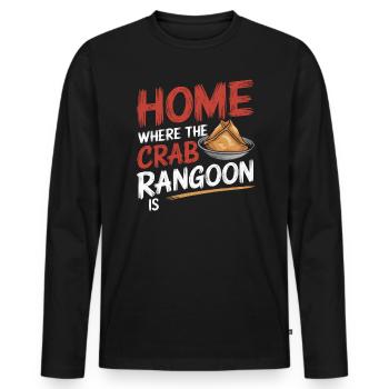 Krabben Rangun Liebhaber Amerikanisch Chinesisch Meeresfrüchte - Männer Premium Bio Langarmshirt - Schwarz - Vorne - Nico (187cm)