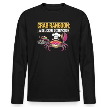 Krabben Rangun Liebhaber Amerikanisch Chinesisch Meeresfrüchte - Männer Premium Bio Langarmshirt - Schwarz - Vorne - Nico (187cm)