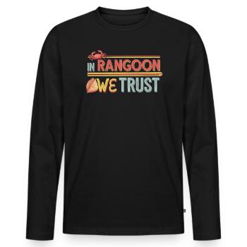Krabben Rangun Liebhaber Amerikanisch Chinesisch Meeresfrüchte - Männer Premium Bio Langarmshirt - Schwarz - Vorne - Nico (187cm)