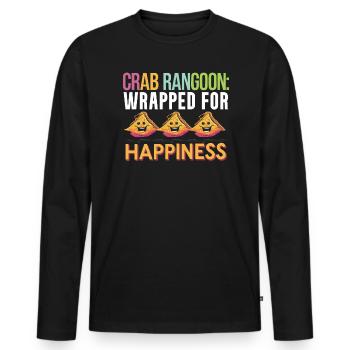 Krabben Rangun Liebhaber Amerikanisch Chinesisch Meeresfrüchte - Männer Premium Bio Langarmshirt - Schwarz - Vorne - Nico (187cm)