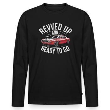 Muscle Car Carguy Vintage Car Collector Automobile - Men's Premium Organic Long Sleeve Shirt - black - Front - Nico (187cm)