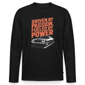 Muscle Car Carguy Vintage Car Collector Automobile - Men's Premium Organic Long Sleeve Shirt - black - Front - Nico (187cm)