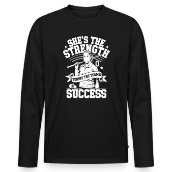 Entraîneur sportif certifié Fille Athlète Entraînement - T-shirt manches longues Premium bio Homme - noir - Devant - Nico (187cm)