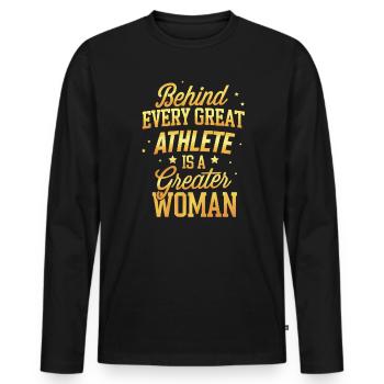 Entraîneur sportif certifié Fille Athlète Entraînement - T-shirt manches longues Premium bio Homme - noir - Devant - Nico (187cm)