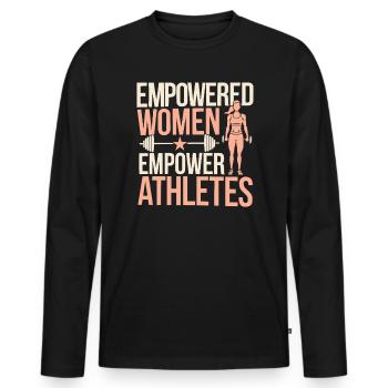 Entraîneur sportif certifié Fille Athlète Entraînement - T-shirt manches longues Premium bio Homme - noir - Devant - Nico (187cm)
