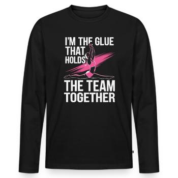 Certified Athletic Trainer Girl Athlete Workout - Men's Premium Organic Long Sleeve Shirt - black - Front - Nico (187cm)