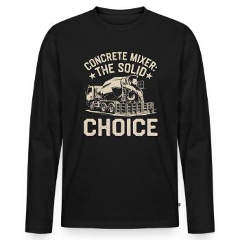 Concrete Mixer Truck Driver Truck Driving - Men's Premium Organic Long Sleeve Shirt - black - Front - Nico (187cm)