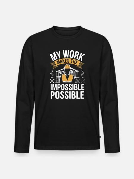 Tragwerksplaner Beruf Tragwerksplanung - Männer Premium Bio Langarmshirt - Schwarz