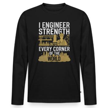 Structural Engineer Job Structural Engineering - Men's Premium Organic Long Sleeve Shirt - black - Front - Nico (187cm)
