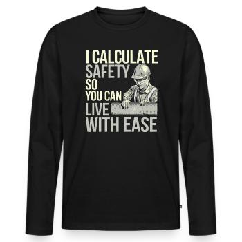 Structural Engineer Job Structural Engineering - Men's Premium Organic Long Sleeve Shirt - black - Front - Nico (187cm)
