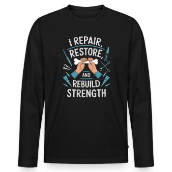 Orthopedic Surgeon Medical Medicine Orthopaedic - Men's Premium Organic Long Sleeve Shirt - black - Front - Nico (187cm)