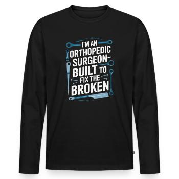 Orthopedic Surgeon Medical Medicine Orthopaedic - Men's Premium Organic Long Sleeve Shirt - black - Front - Nico (187cm)
