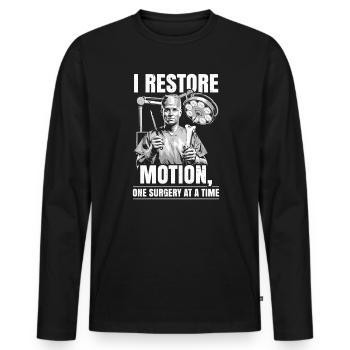 Orthopedic Surgeon Medical Medicine Orthopaedic - Men's Premium Organic Long Sleeve Shirt - black - Front - Nico (187cm)
