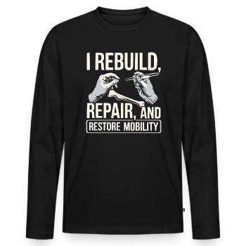 Orthopädischer Chirurg Medizin Medizin Orthopädie - Männer Premium Bio Langarmshirt - Schwarz - Vorne - Nico (187cm)