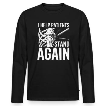 Orthopedic Surgeon Medical Medicine Orthopaedic - Men's Premium Organic Long Sleeve Shirt - black - Front - Nico (187cm)