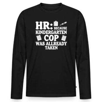 HR Manager Human Resource Employee Workplace Drama - Men's Premium Organic Long Sleeve Shirt - black - Front - Nico (187cm)