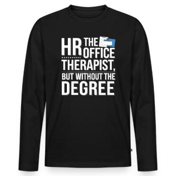 HR Manager Human Resource Employee Workplace Drama - Men's Premium Organic Long Sleeve Shirt - black - Front - Nico (187cm)