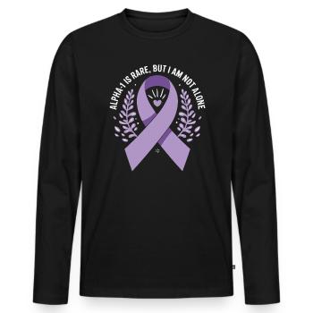 Trouble de la conscience du déficit en alpha-1 antitrypsine - T-shirt manches longues Premium bio Homme - noir - Devant - Nico (187cm)