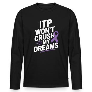 ITP Awareness Immune Thrombocytopenia Platelets - Men's Premium Organic Long Sleeve Shirt - black - Front - Nico (187cm)