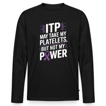 ITP Awareness Immune Thrombocytopenia Platelets - Men's Premium Organic Long Sleeve Shirt - black - Front - Nico (187cm)