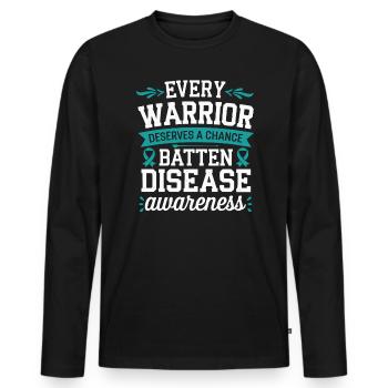 Batten Disease Awareness Disease Disorder - T-shirt manches longues Premium bio Homme - noir - Devant - Nico (187cm)