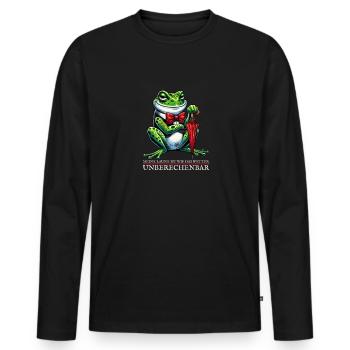 Frog Capricious as the weather - Men's Premium Organic Long Sleeve Shirt - black - Front - Nico (187cm)