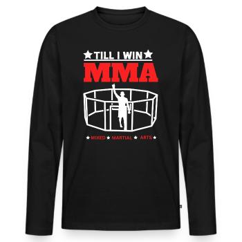 MMA Till I WIN - Männer Premium Bio Langarmshirt - Schwarz - Vorne - Nico (187cm)