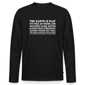 Conspiracy Theories - Men's Premium Organic Long Sleeve Shirt - black - Front - Nico (187cm)