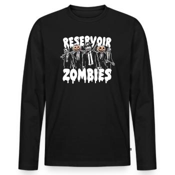 Reservoir Zombies Halloween Graphic - Men's Premium Organic Long Sleeve Shirt - black - Front - Nico (187cm)