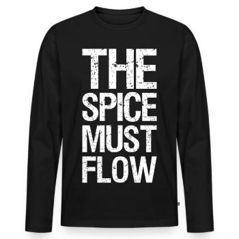the spice must flow - Men's Premium Organic Long Sleeve Shirt - black - Front - Nico (187cm)