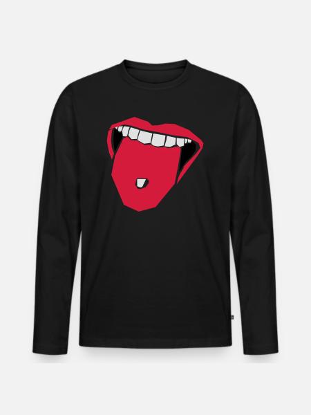 Drugs - Männer Premium Bio Langarmshirt - Schwarz