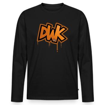 Die Wilden Kerle Tropfen DWK - Männer Premium Bio Langarmshirt - Schwarz - Vorne - Nico (187cm)