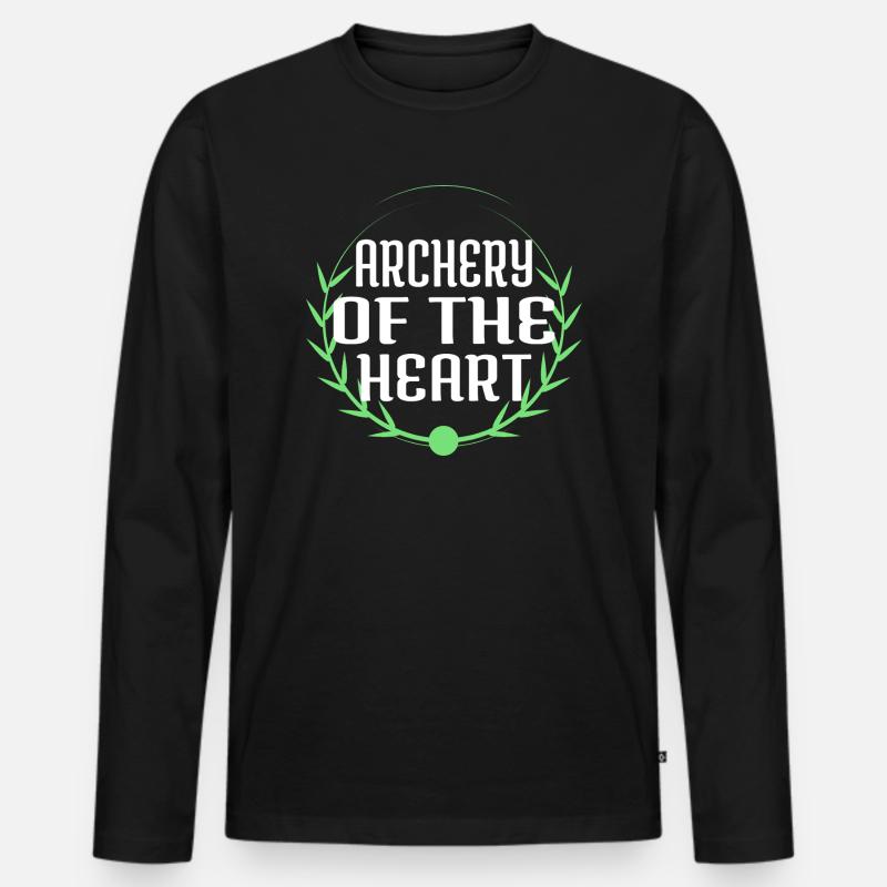 romanticism archery archery enthusiasts - Männer Premium Bio Langarmshirt - Schwarz
