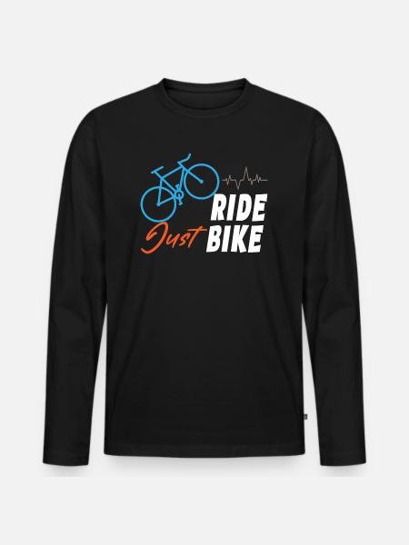 Just Ride Bike - Men's Premium Organic Long Sleeve Shirt - black